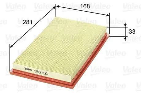 585103 Фільтр повітряний VALEO підбір по vin на Brocar