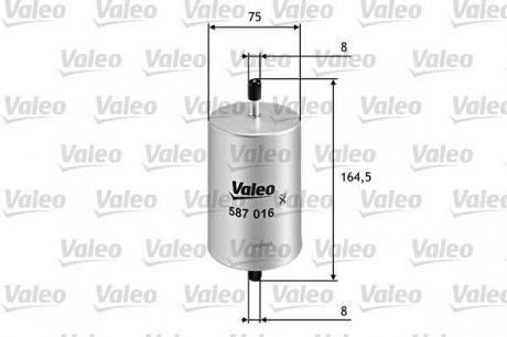 587016 Топливный фильтр VALEO підбір по vin на Brocar