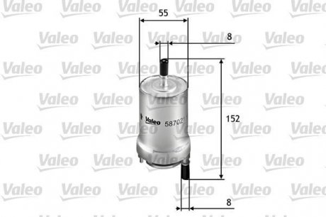 587021 Топливный фильтр VALEO подбор по vin на Brocar