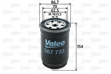 587733 Топливный фильтр VALEO подбор по vin на Brocar