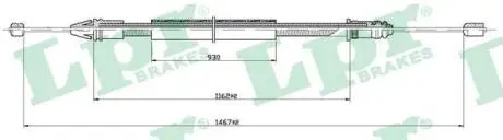 C0401B Трос ручного гальма LPR підбір по vin на Brocar