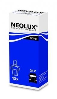 N508T Автолампа Neolux n508t BAX B8,5d 1,2 W прозрачная NEOLUX підбір по vin на Brocar