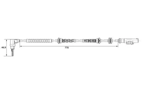 0265007671 CZUJNIK ABS NR.ZASTĽP.PRZEZ 0.265.004.13 6 BOSCH підбір по vin на Brocar
