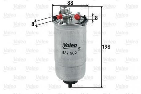 587502 Топливный фильтр VALEO підбір по vin на Brocar