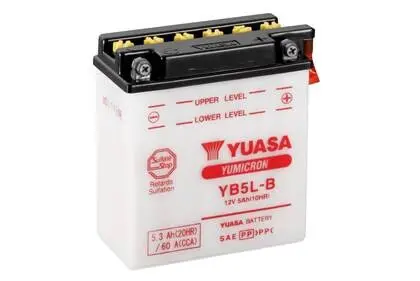 YB5LB МОТО Yuasa 12V 5,3Ah YuMicron Battery YB5L-B(сухозаряжений) YUASA підбір по vin на Brocar