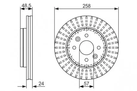 0986479676 Тормозной диск 0 986 479 676 BOSCH BOSCH підбір по vin на Brocar