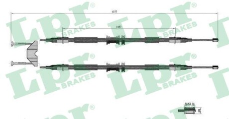 C0595B Трос, стояночная тормозная система LPR підбір по vin на Brocar