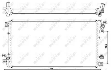 53076 Радиатор, охлаждение двигателя NRF подбор по vin на Brocar