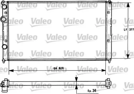 731267 Радиатор, охлаждения дивгателя VALEO підбір по vin на Brocar