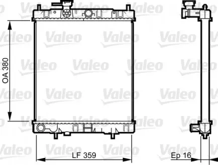 731287 Радіатор, охолодження двигуна VALEO підбір по vin на Brocar