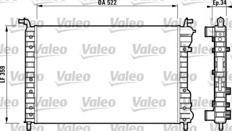 732006 Радіатор, охолодження двигуна 732006 VALEO VALEO підбір по vin на Brocar