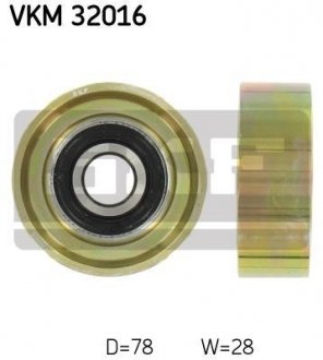 VKM32016 Паразитный / ведущий ролик, поликлиновой ремень VKM 32016 SKF SKF підбір по vin на Brocar