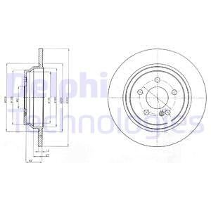 BG4298C Тормозной диск DELPHI підбір по vin на Brocar