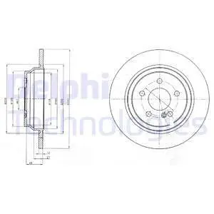 BG4298C Гальмівний диск DELPHI підбір по vin на Brocar