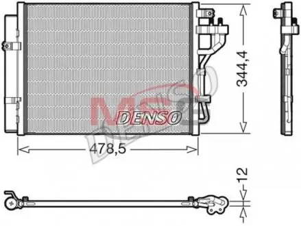 DCN43006 Радіатор кондиціонера DENSO підбір по vin на Brocar