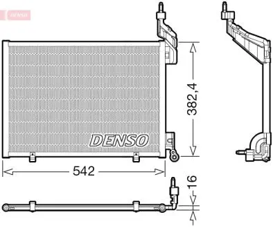 DCN10048 Радіатор кондиціонера DENSO підбір по vin на Brocar