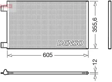 DCN23041 Радіатор кондиціонера DENSO підбір по vin на Brocar