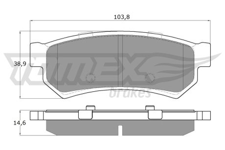 1677 Комплект гальмівних колодок, дискове гальмо TOMEX підбір по vin на Brocar