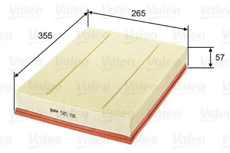 585198 Фільтр повітряний VALEO підбір по vin на Brocar