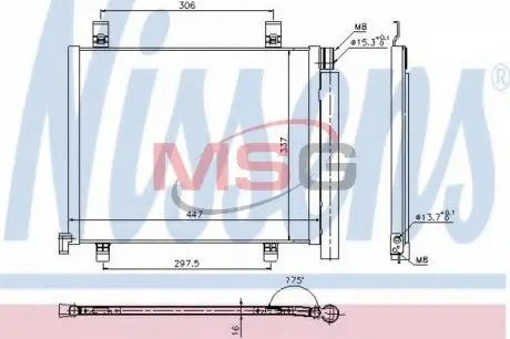 940254 Радиатор кондиционера NISSENS подбор по vin на Brocar