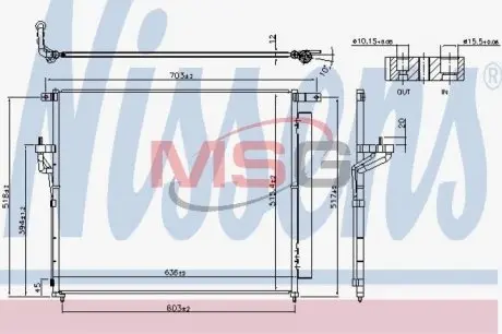 940266 Радіатор кондиціонера NISSENS підбір по vin на Brocar