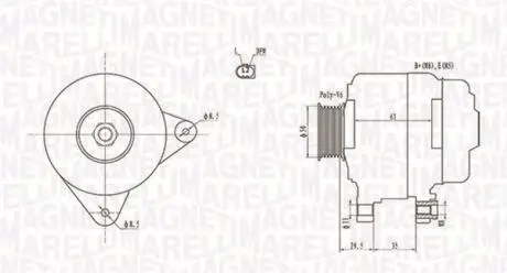063731921010 Генератор MAGNETI MARELLI підбір по vin на Brocar