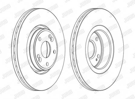 562381JC1 Tarcza ham. LAGUNA II ! 300mm 5otw JURID подбор по vin на Brocar