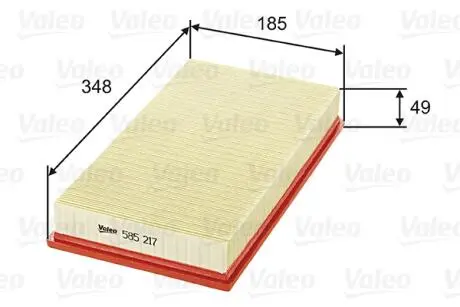 585217 Воздушный фильтр VALEO підбір по vin на Brocar
