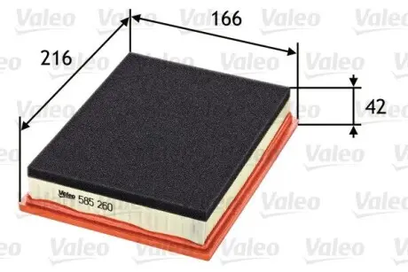 585260 Фільтр повітряний VALEO підбір по vin на Brocar