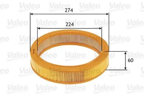 585620 Воздушный фильтр VALEO підбір по vin на Brocar