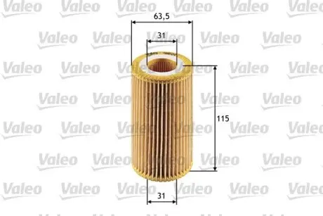 586524 Масляний фільтр VALEO підбір по vin на Brocar