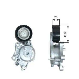 T39378 Натягувач приводного ременя PEUGEOT 208 1.6 HDI 15- CITROEN C4 1.6 HDI 14- GATES підбір по vin на Brocar
