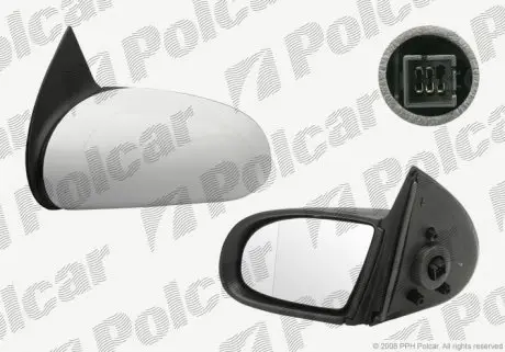 5501514E Дзеркало зовнішнє лівий POLCAR підбір по vin на Brocar