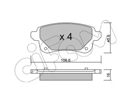 82211120 KLOCKI HAMULC. RENAULT MEGANE IV 15- TYŁ CIFAM подбор по vin на Brocar