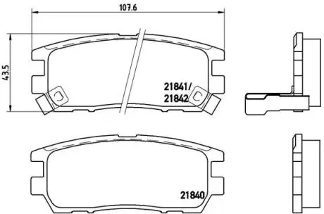 P54018 Гальмівні колодки, дискове гальмо (набір) BREMBO підбір по vin на Brocar