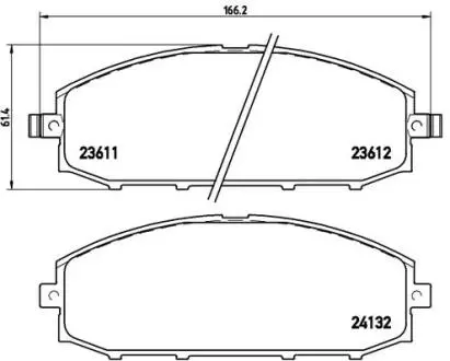 P56041 Тормозные колодки дисковые BREMBO підбір по vin на Brocar