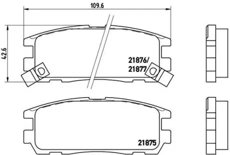 P59021 Гальмівні колодки, дискове гальмо (набір) BREMBO підбір по vin на Brocar