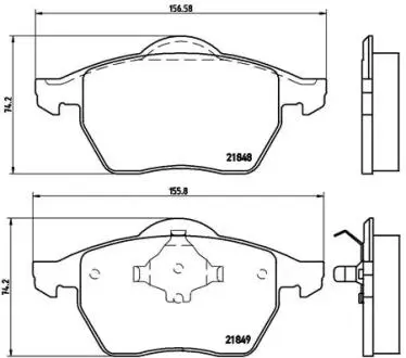P85039 Тормозные колодки дисковые BREMBO подбор по vin на Brocar
