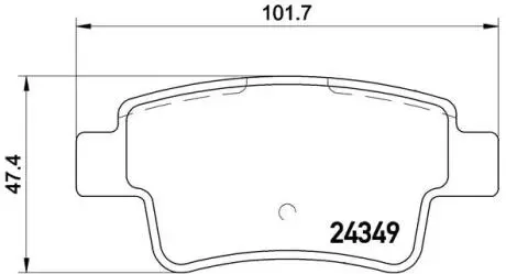 P23104 Гальмівні колодки, дискове гальмо (набір) BREMBO підбір по vin на Brocar