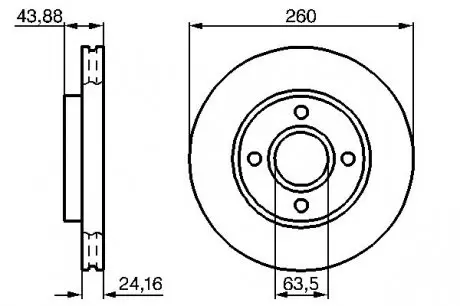 0986478671 Тормозной диск BOSCH подбор по vin на Brocar