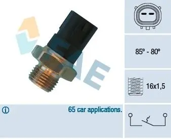 36480 Термовимикач вентилятора радіатора FAE підбір по vin на Brocar