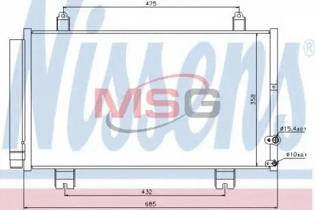 940261 Конденсер кондиціонера NISSENS підбір по vin на Brocar