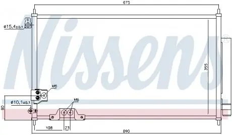94788 Радиатор кондиционера NISSENS подбор по vin на Brocar
