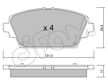 8224640 Комплект тормозных колодок, дисковый тормоз CIFAM подбор по vin на Brocar