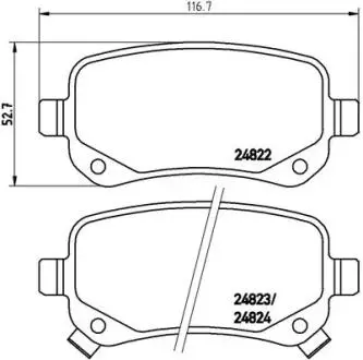 P11021 Гальмівні колодки, дискове гальмо (набір) BREMBO підбір по vin на Brocar