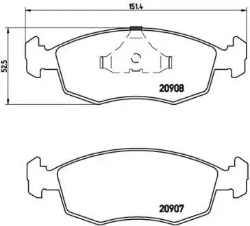 P24019 Гальмівні колодки, дискове гальмо (набір) BREMBO підбір по vin на Brocar
