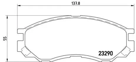 P54020 Гальмівні колодки, дискове гальмо (набір) BREMBO підбір по vin на Brocar
