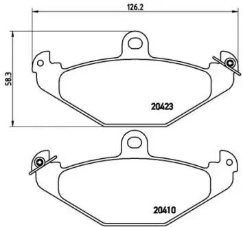 P68017 Гальмівні колодки, дискове гальмо (набір) BREMBO підбір по vin на Brocar