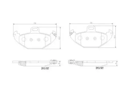 P68021 Гальмівні колодки, дискове гальмо (набір) BREMBO підбір по vin на Brocar