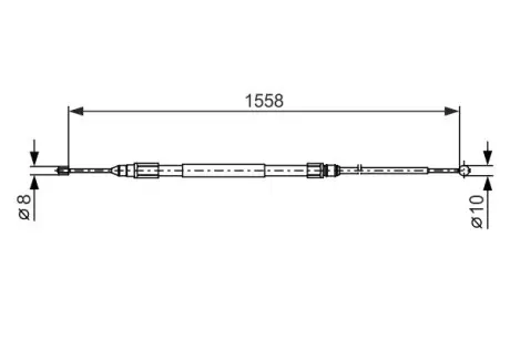 1987482368 Трос стояночный задн. лев./прав. X1 (E84) -15 BOSCH подбор по vin на Brocar